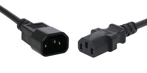 [P8435] 5m IEC C13 - C14 10A Black Appliance Mains Power Cable