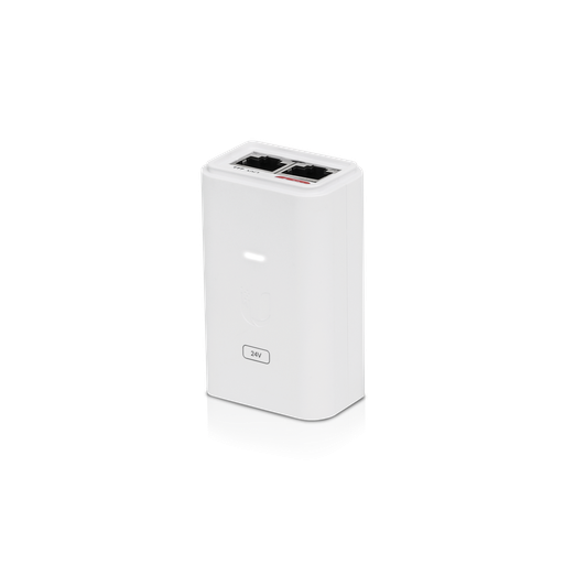 [POE-24-24W-G-WH] Ubiquiti POE Injector 24VDC/24W/Gigabit - White