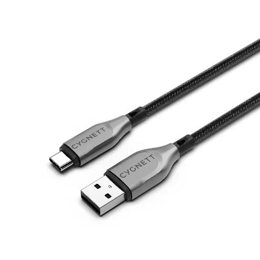 [CY4685PCUSA] Cygnett Armoured USB-C to USB-A (2.0) Cable 3m - Black