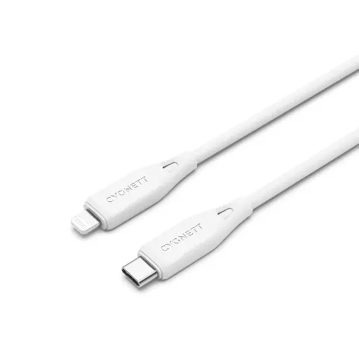 [CY4698PCCCL] Cygnett Essentials (Gen 2) Lightning to USB-C (2.0) Cable 2m - White