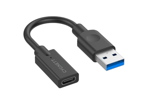 [CY3321PCUSA] Cygnett Essentials USB-A Male to USB-C Female 10cm Cable Adaptor