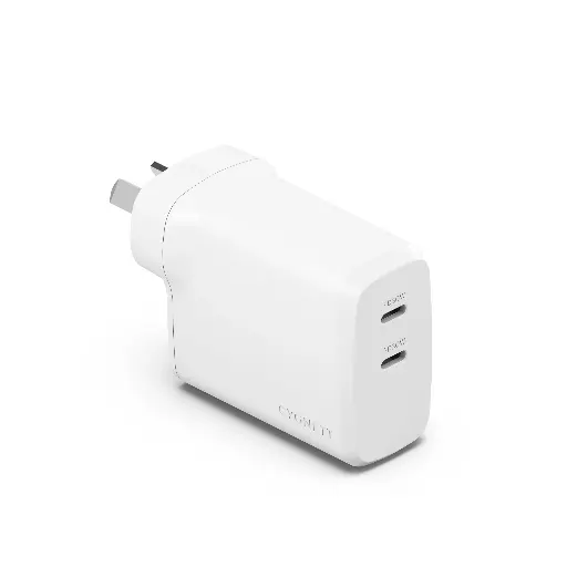 [CY4740PDWCH] Cygnett PowerPlus 60W Dual USB-C Wall Charger - White