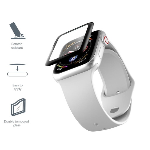 [CY2823CPTGL] Cygnett RealCurve 3D Double Tempered Side Glue Glass for Apple Watch 5 & 4 44mm